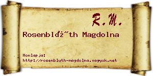 Rosenblüth Magdolna névjegykártya